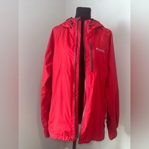 Columbia Vibrant Red Rain/Windbreaker Jacket